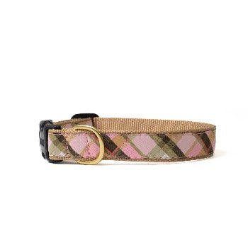 Up Country Pink & Brown Plaid Dog Collar