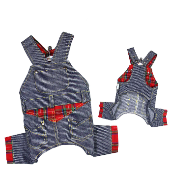 Adorable Stripy Denim Overall.