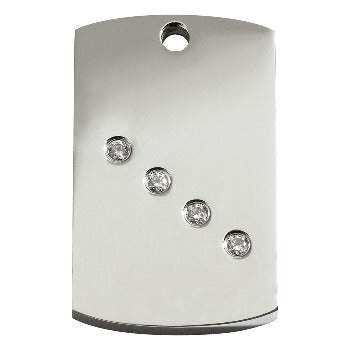 Diamante Rectangle Pet ID Tag.