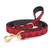 Up Country Red & Black Paw Dog Leash