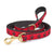 Red and Black Paw Dog Lead