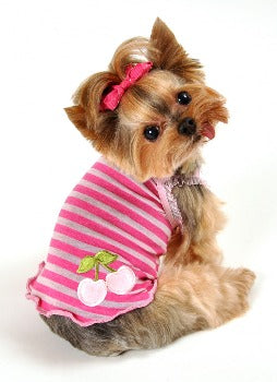 Hip Doggie Pink Stripe Cherry Tank