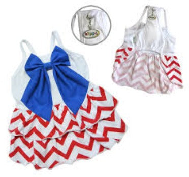 Red, White & Blue Large Bow Sundress.